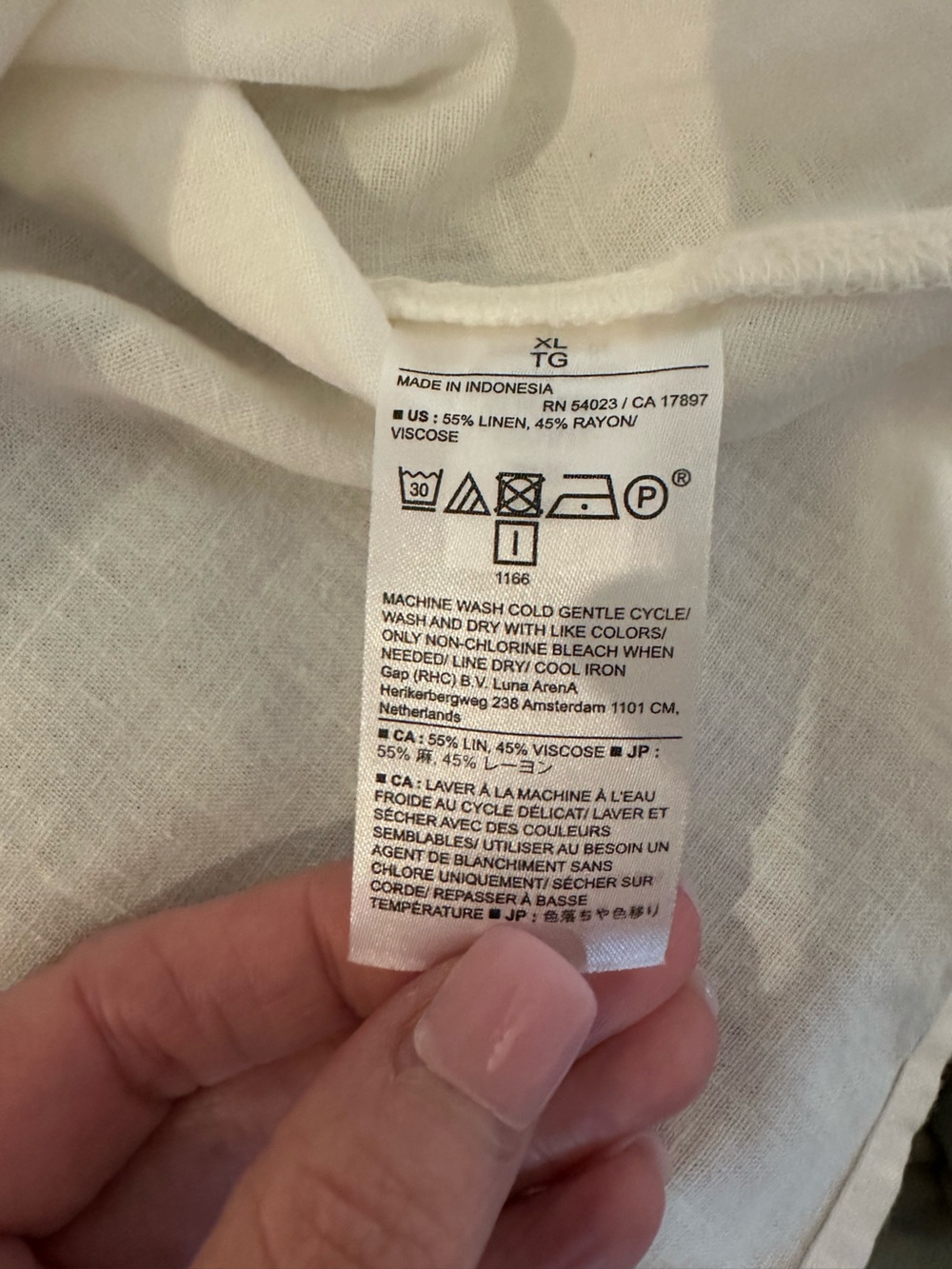 Banana Republic White Square-Neck Linen Blend Tank - Picture 3 of 4